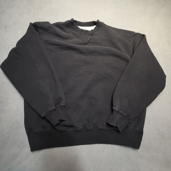 Champion Silver Tag Sweatshirt Mens L Black Y2K Pullover Long Sleeve Crew Neck - Picture 1 of 6
